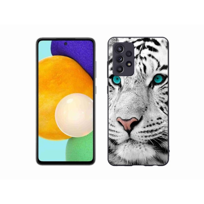 Gelový kryt mmCase na mobil Samsung Galaxy A52/A52 5G - bílý tygr
