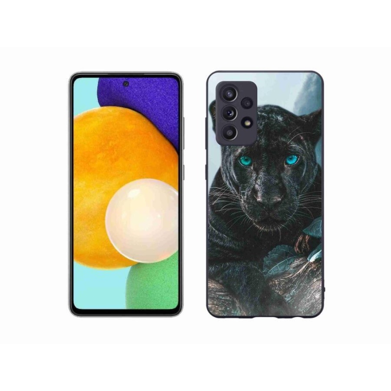 Gelový kryt mmCase na mobil Samsung Galaxy A52/A52 5G - černý panter