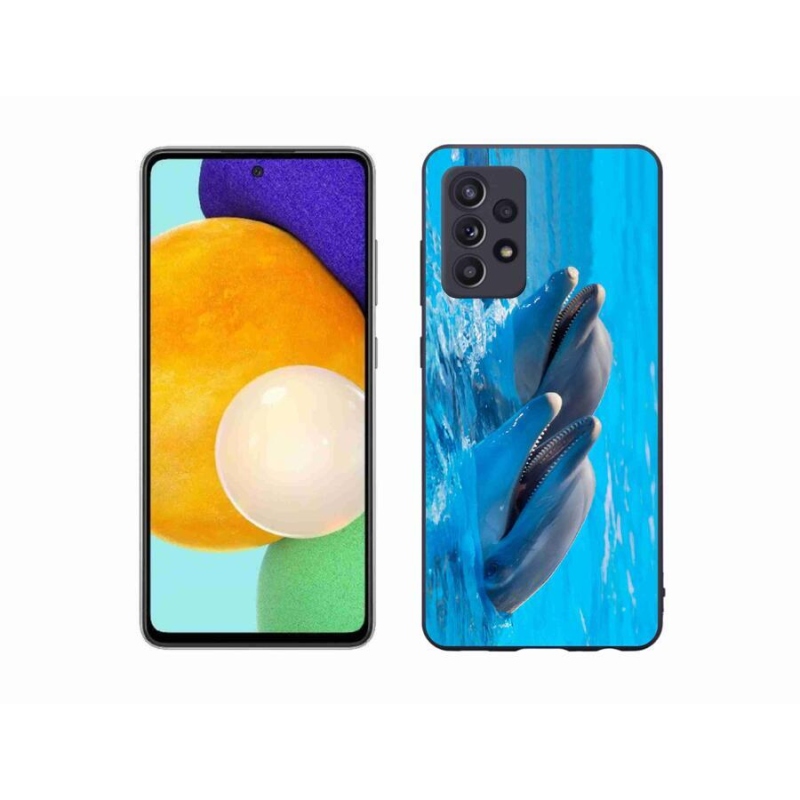 Gelový kryt mmCase na mobil Samsung Galaxy A52/A52 5G - delfíni