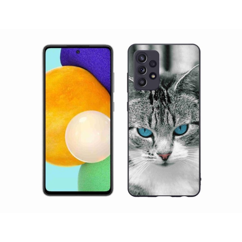 Gelový kryt mmCase na mobil Samsung Galaxy A52/A52 5G - kočičí pohled 1