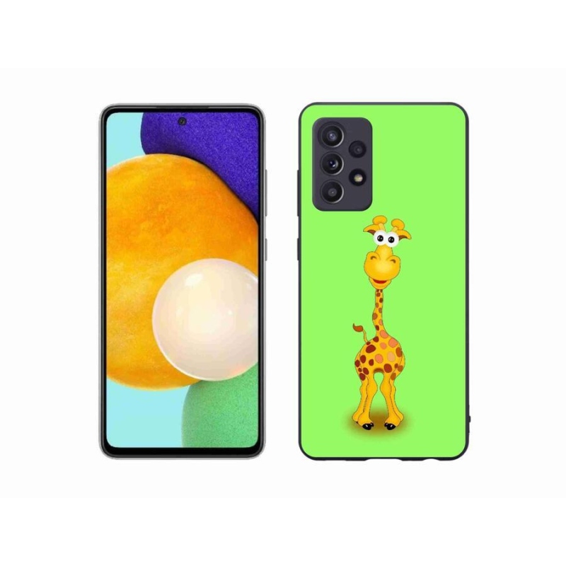 Gelový kryt mmCase na mobil Samsung Galaxy A52/A52 5G - kreslená žirafa