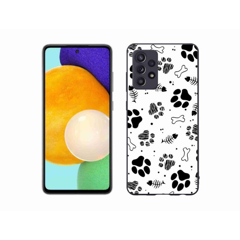 Gelový kryt mmCase na mobil Samsung Galaxy A52/A52 5G - psí tlapky 1
