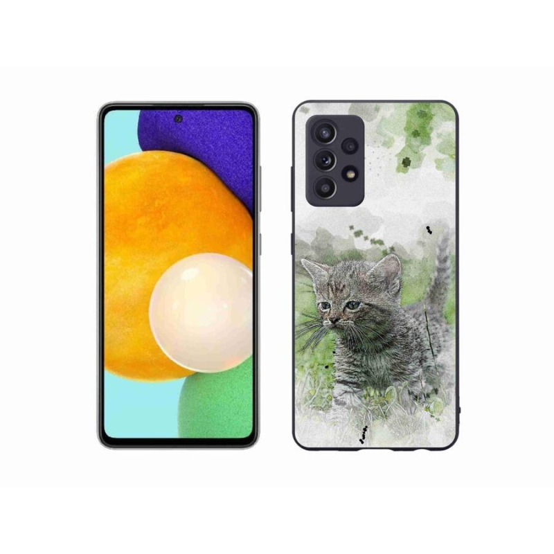 Gelový kryt mmCase na mobil Samsung Galaxy A52/A52 5G - roztomilé kotě 1