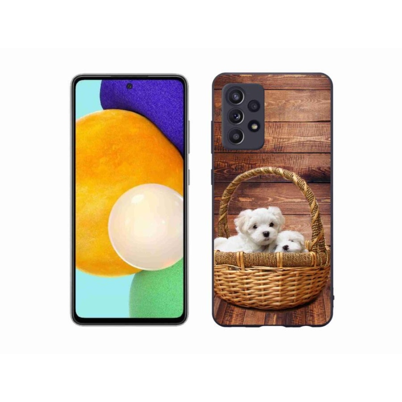 Gelový kryt mmCase na mobil Samsung Galaxy A52/A52 5G - štěňátka