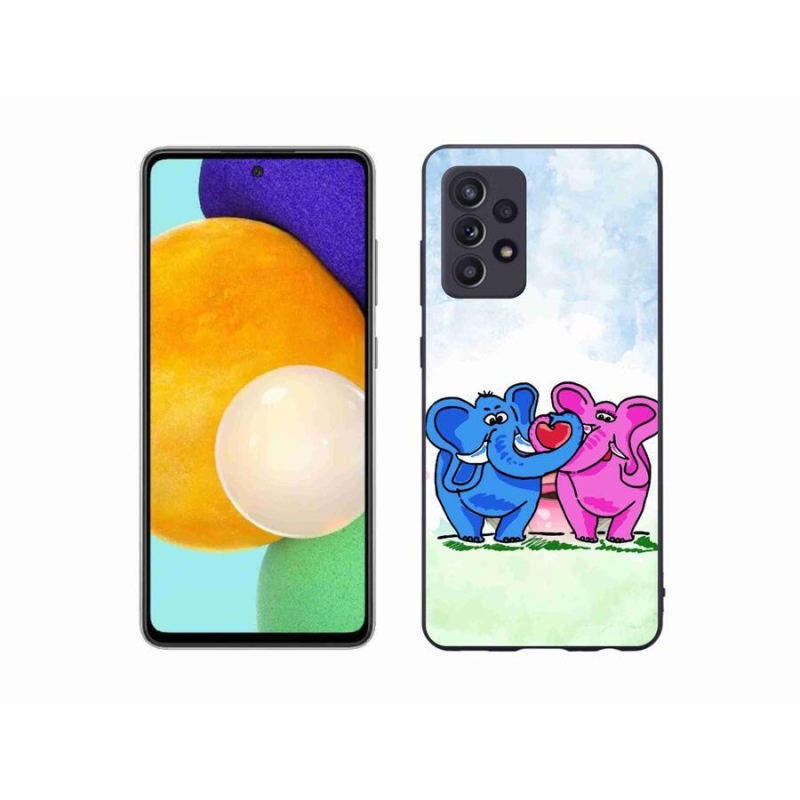 Gelový kryt mmCase na mobil Samsung Galaxy A52/A52 5G - zamilovaní sloni