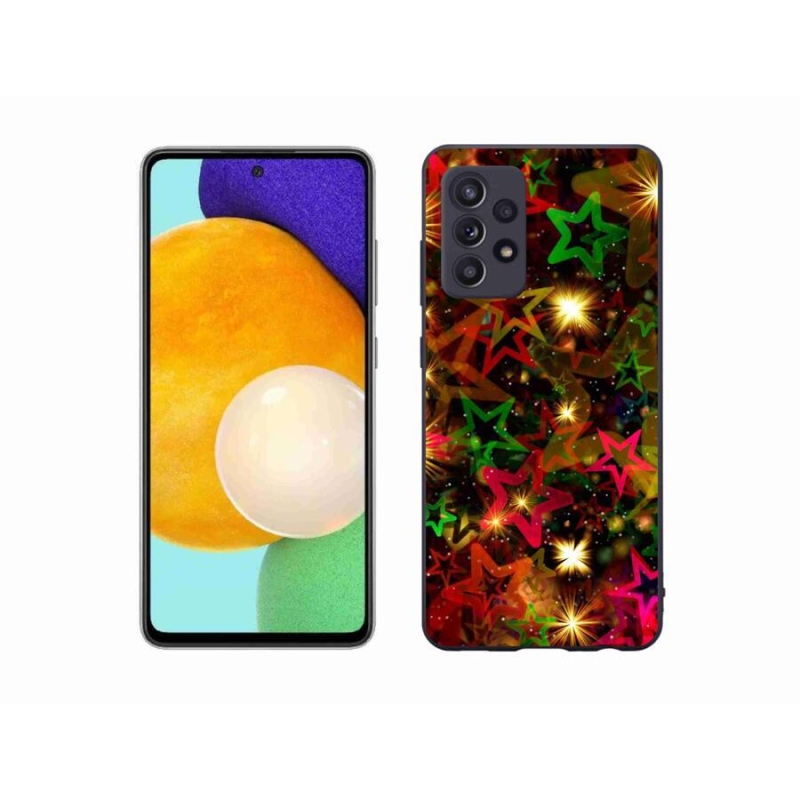 Gelový kryt mmCase na mobil Samsung Galaxy A52s 5G - barevné hvězdičky