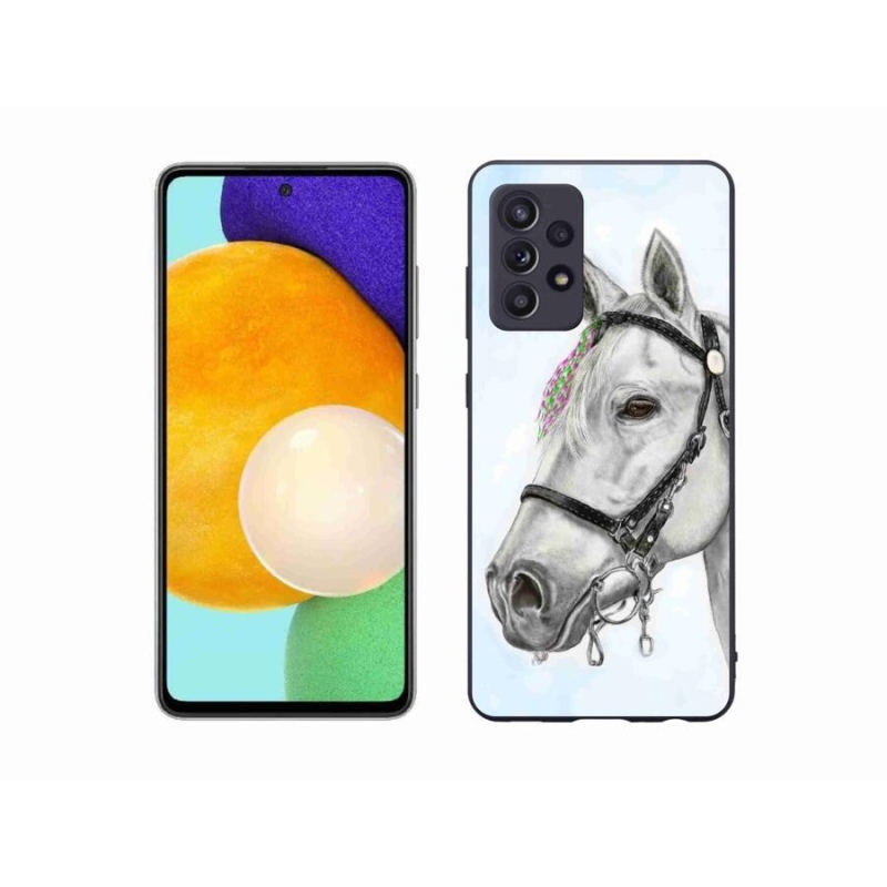Gelový kryt mmCase na mobil Samsung Galaxy A52s 5G - bílý kůň 1