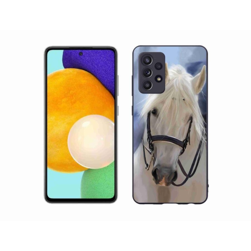 Gelový kryt mmCase na mobil Samsung Galaxy A52s 5G - bílý kůň