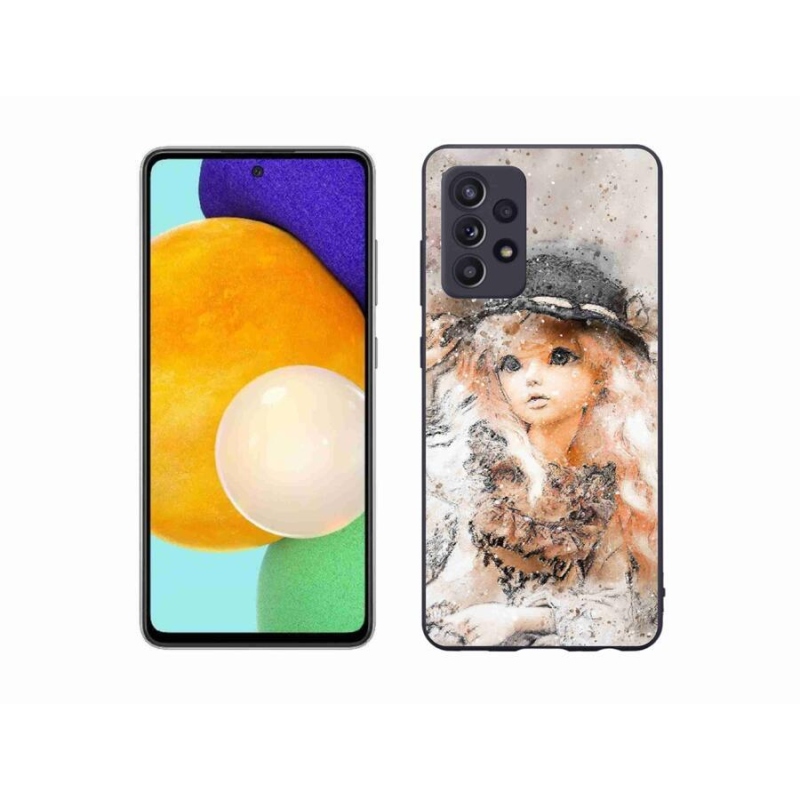Gelový kryt mmCase na mobil Samsung Galaxy A52s 5G - holčička s kloboukem