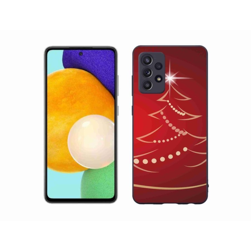 Gelový kryt mmCase na mobil Samsung Galaxy A52s 5G - kreslený vánoční stromek