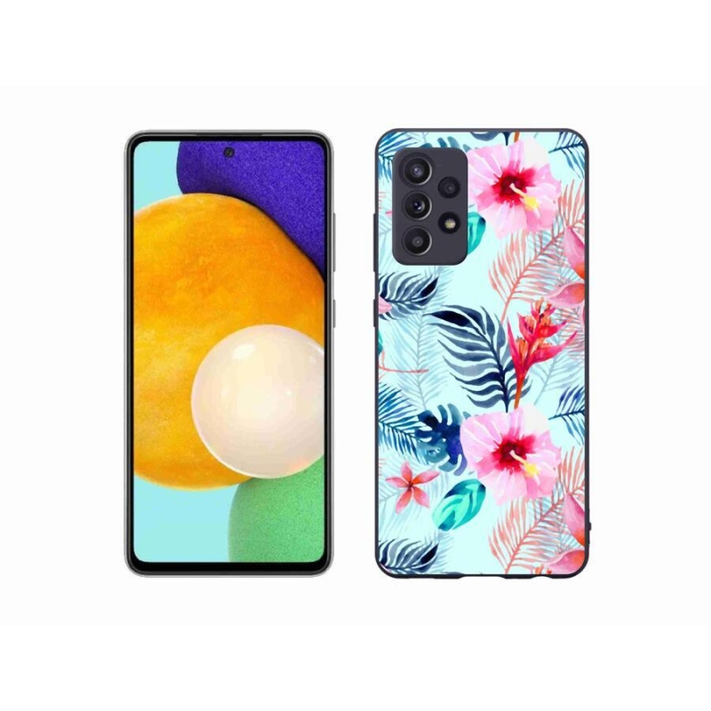 Gelový kryt mmCase na mobil Samsung Galaxy A52s 5G - květiny