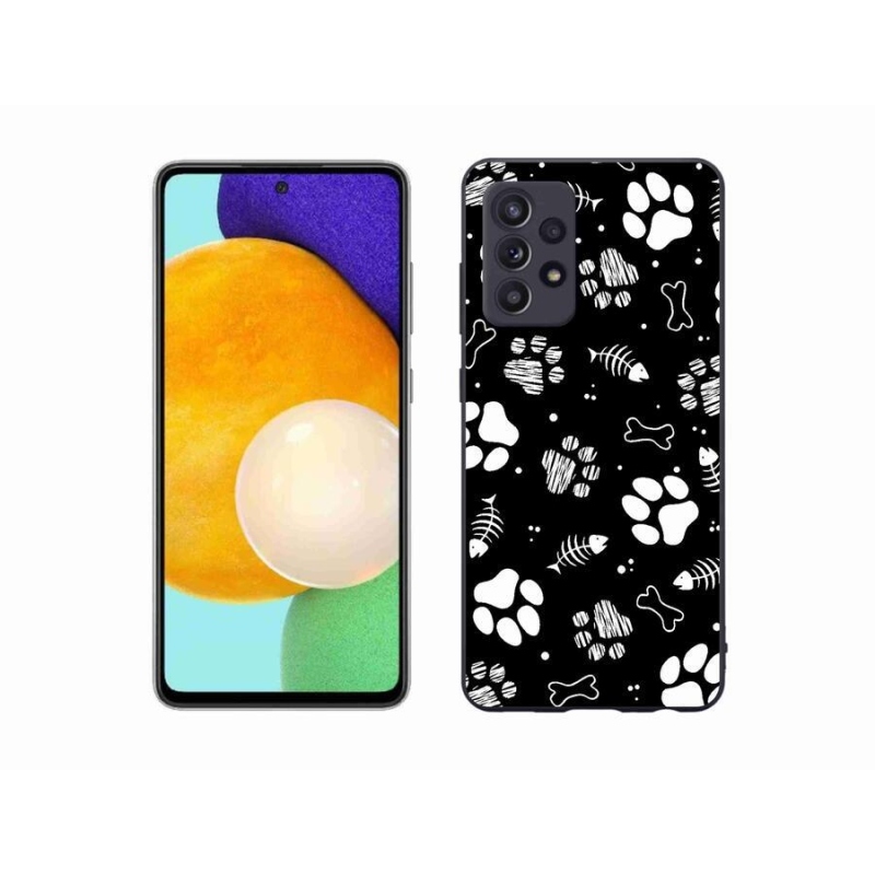 Gelový kryt mmCase na mobil Samsung Galaxy A52s 5G - psí tlapky