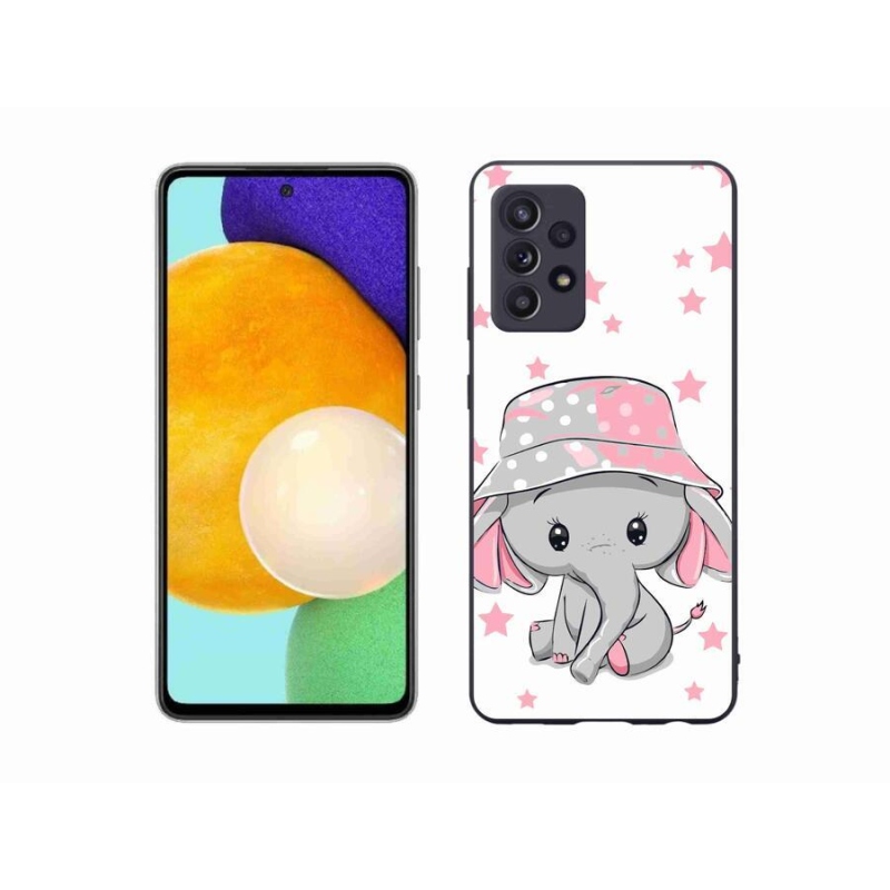 Gelový kryt mmCase na mobil Samsung Galaxy A52s 5G - růžový slon