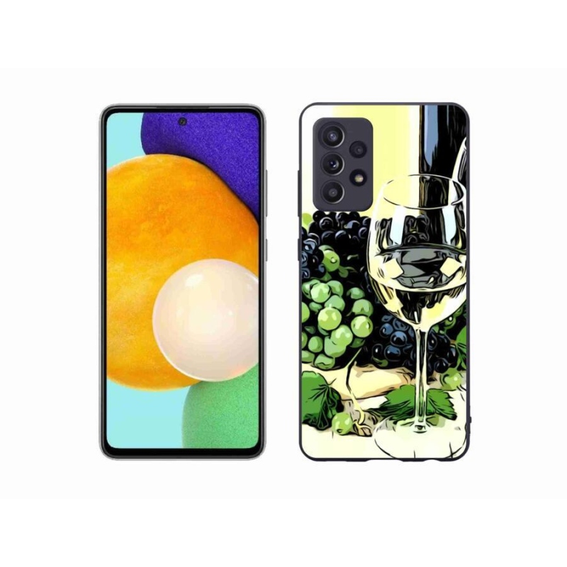 Gelový kryt mmCase na mobil Samsung Galaxy A52s 5G - sklenka vína