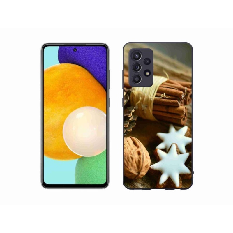 Gelový kryt mmCase na mobil Samsung Galaxy A52s 5G - skořice a perníčky