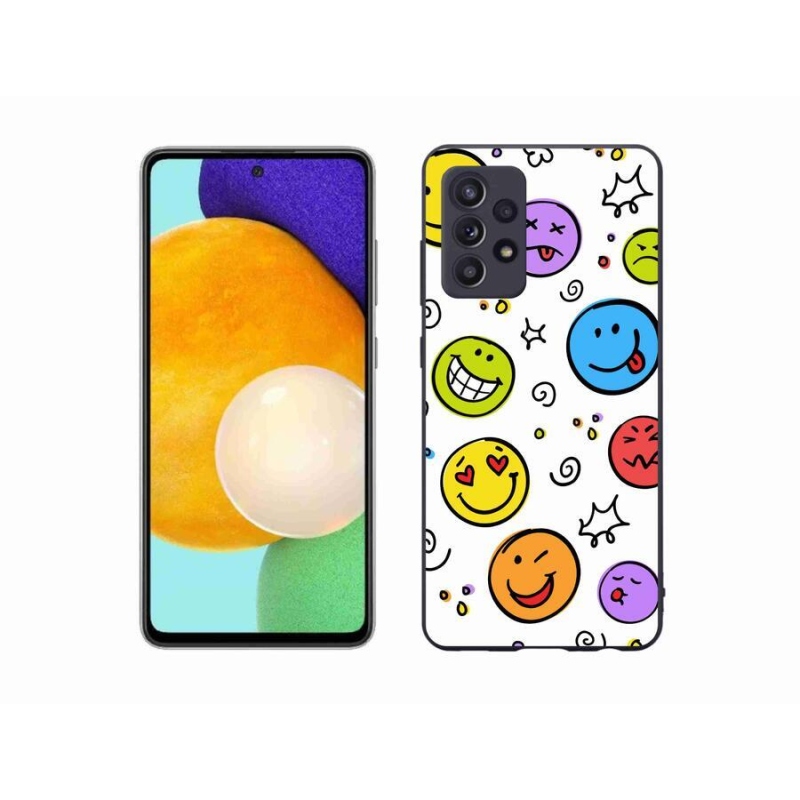 Gelový kryt mmCase na mobil Samsung Galaxy A52s 5G - smajlíci