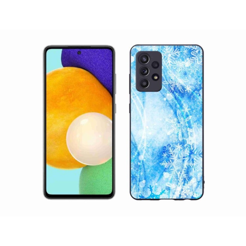 Gelový kryt mmCase na mobil Samsung Galaxy A52s 5G - sněhové vločky