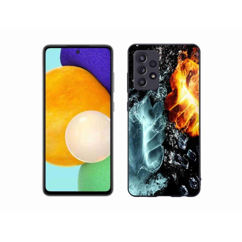 Gelový kryt mmCase na mobil Samsung Galaxy A52s 5G - voda a oheň