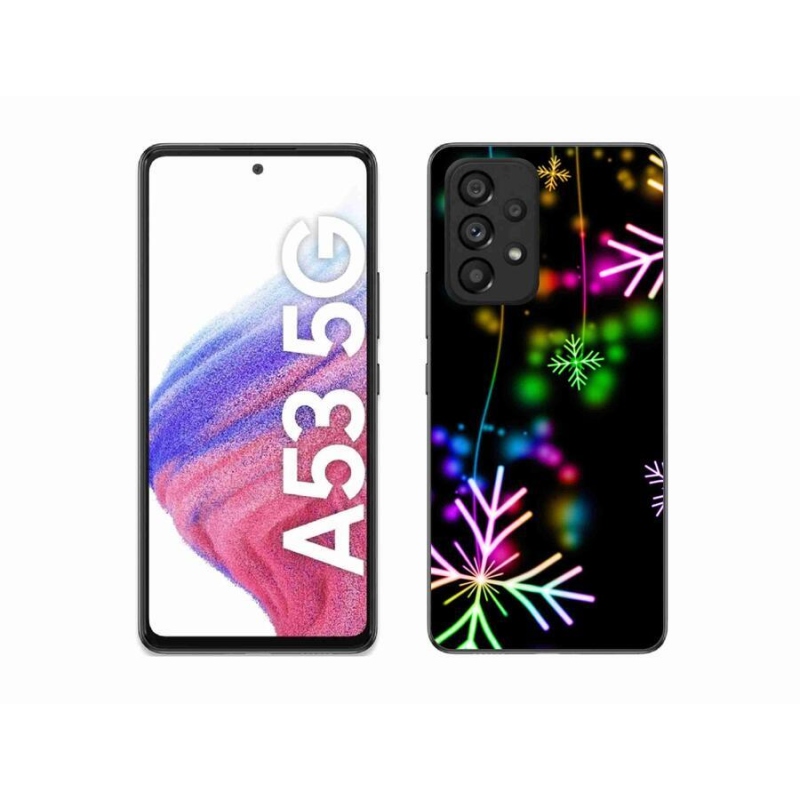 Gelový kryt mmCase na mobil Samsung Galaxy A53 5G - barevné vločky