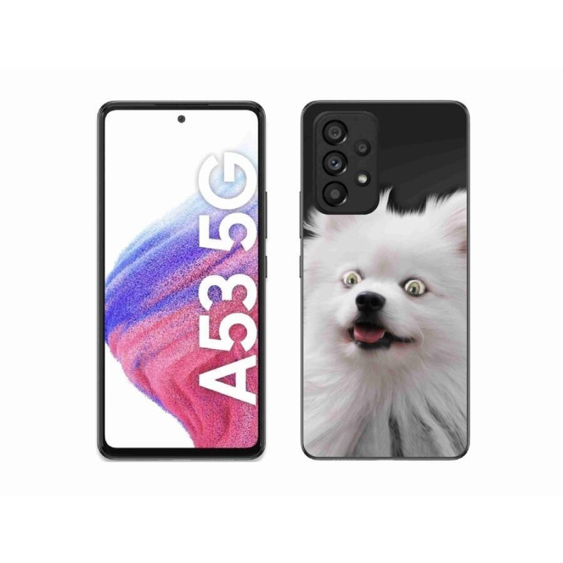 Gelový kryt mmCase na mobil Samsung Galaxy A53 5G - bílý špic
