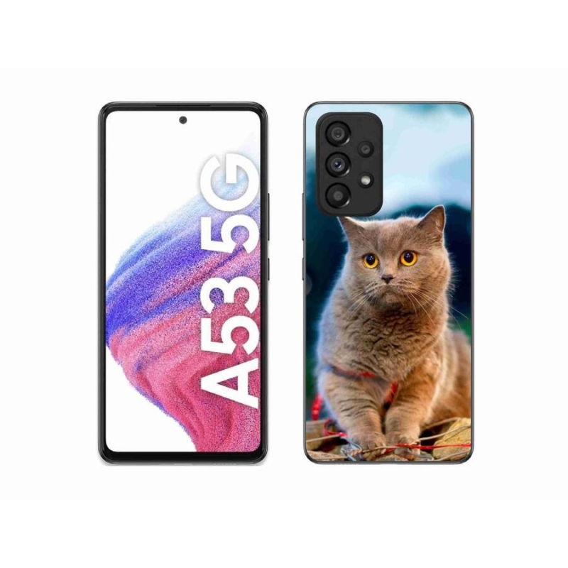 Gelový kryt mmCase na mobil Samsung Galaxy A53 5G - britská modrá 2
