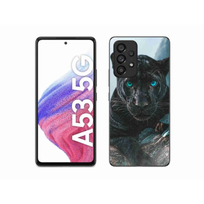 Gelový kryt mmCase na mobil Samsung Galaxy A53 5G - černý panter
