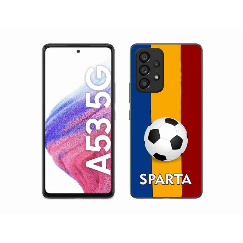 Gelový kryt mmCase na mobil Samsung Galaxy A53 5G - fotbal 1