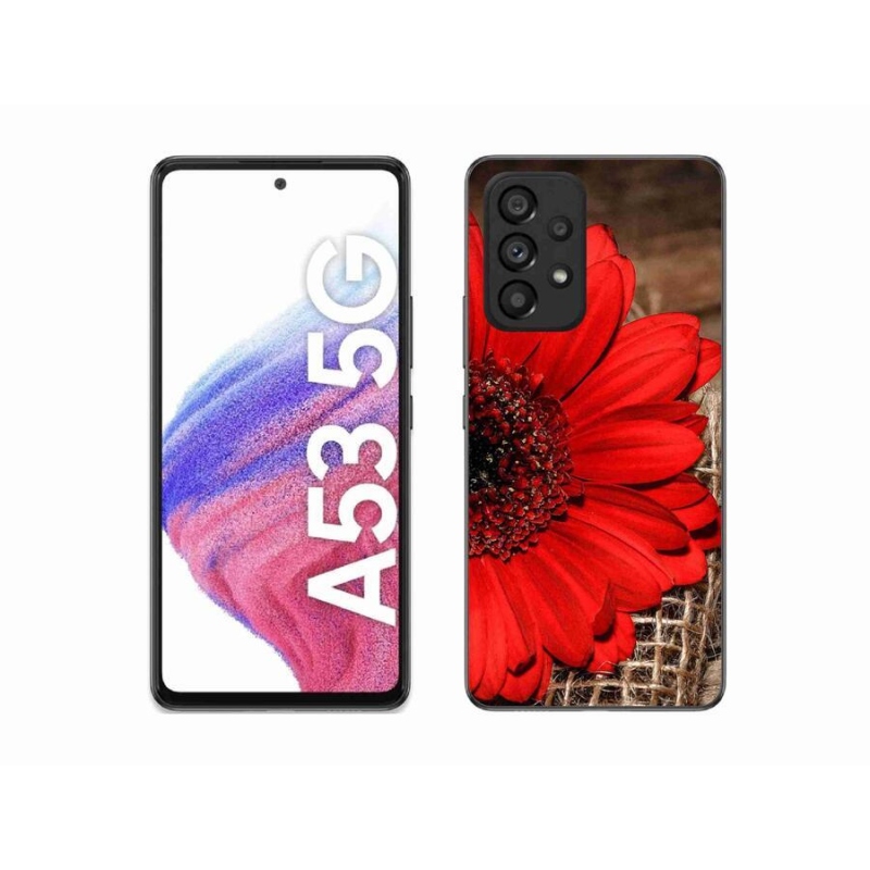 Gelový kryt mmCase na mobil Samsung Galaxy A53 5G - gerbera