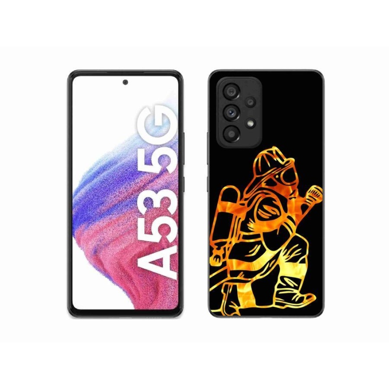 Gelový kryt mmCase na mobil Samsung Galaxy A53 5G - hasič 1