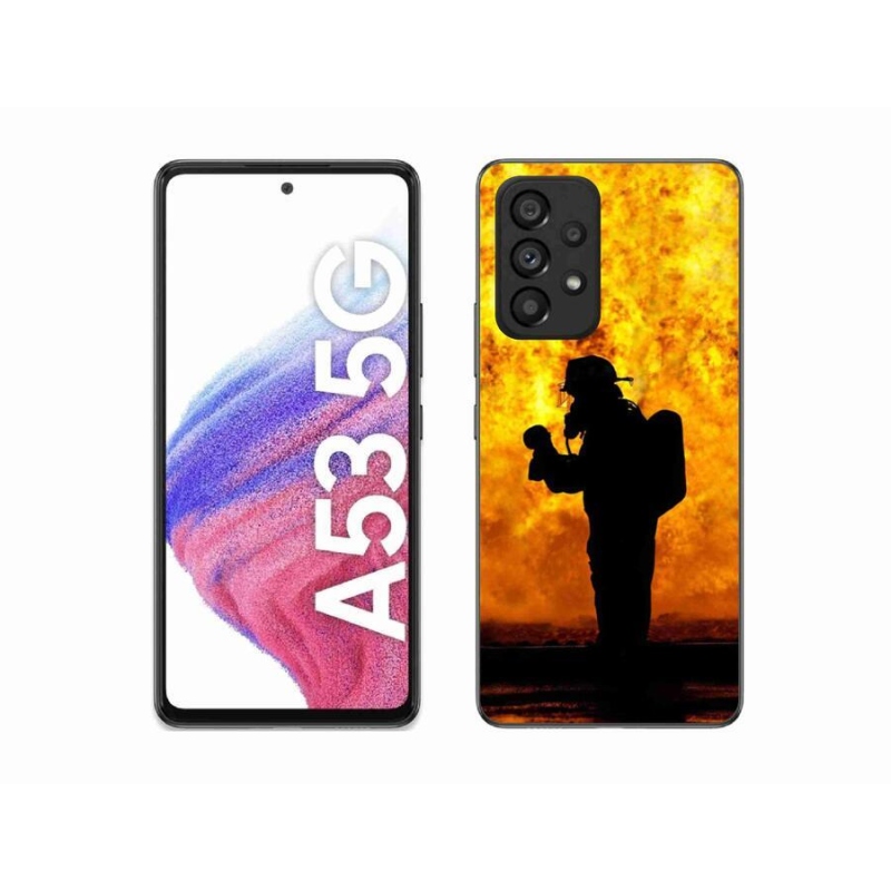 Gelový kryt mmCase na mobil Samsung Galaxy A53 5G - hasič