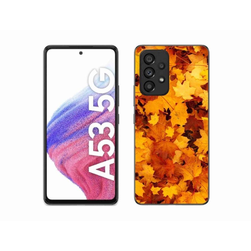 Gelový kryt mmCase na mobil Samsung Galaxy A53 5G - javorové listy