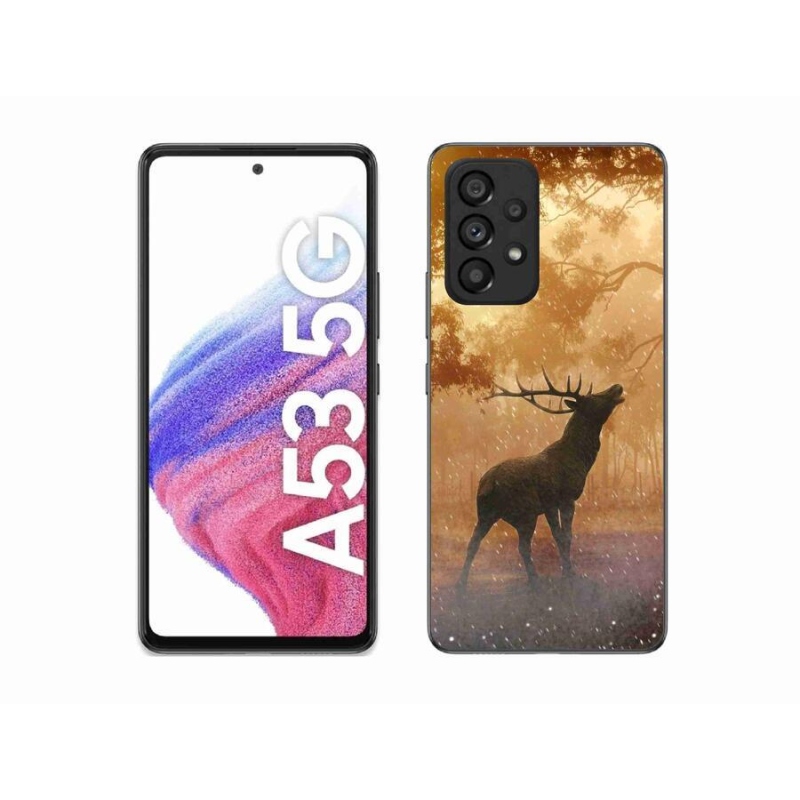 Gelový kryt mmCase na mobil Samsung Galaxy A53 5G - jelen v říji