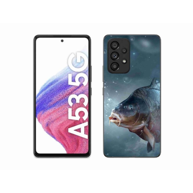 Gelový kryt mmCase na mobil Samsung Galaxy A53 5G - kapr a bublinky