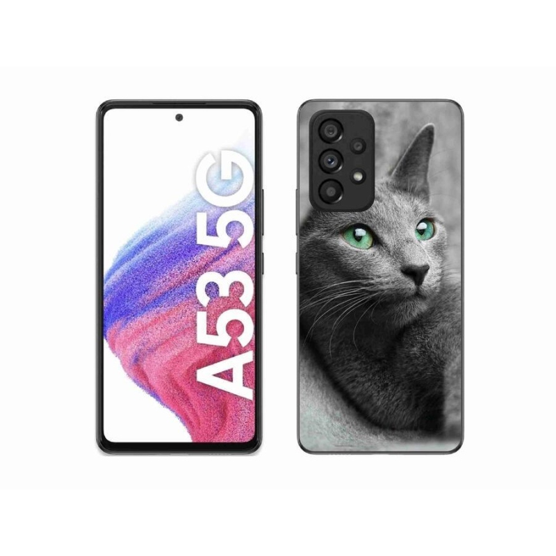 Gelový kryt mmCase na mobil Samsung Galaxy A53 5G - kočka 2