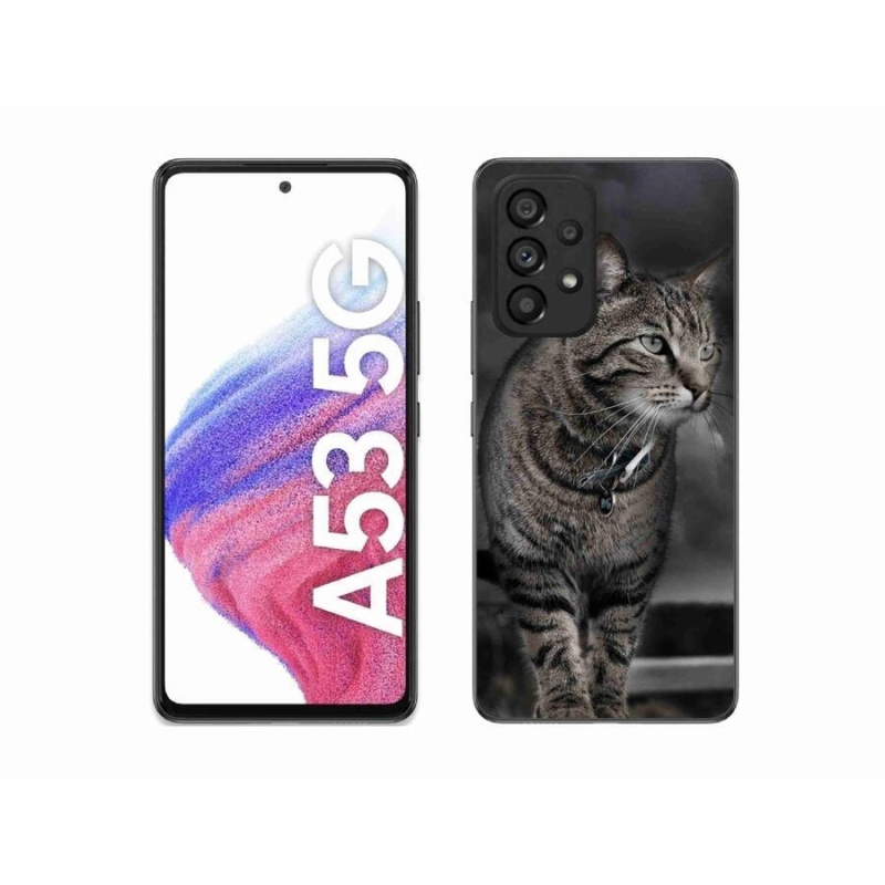 Gelový kryt mmCase na mobil Samsung Galaxy A53 5G - kočka
