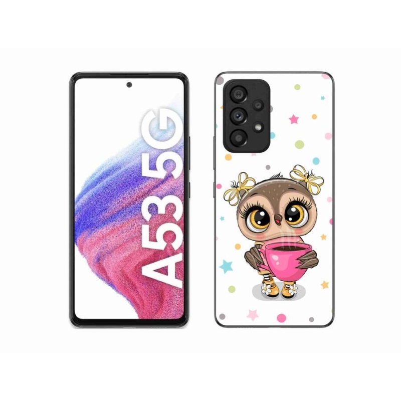Gelový kryt mmCase na mobil Samsung Galaxy A53 5G - kreslená sovička