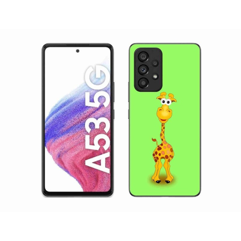 Gelový kryt mmCase na mobil Samsung Galaxy A53 5G - kreslená žirafa