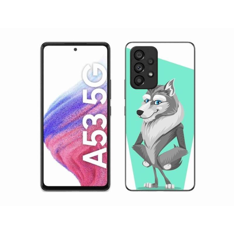 Gelový kryt mmCase na mobil Samsung Galaxy A53 5G - kreslený vlk