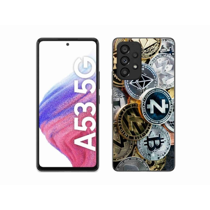 Gelový kryt mmCase na mobil Samsung Galaxy A53 5G - kryptoměny