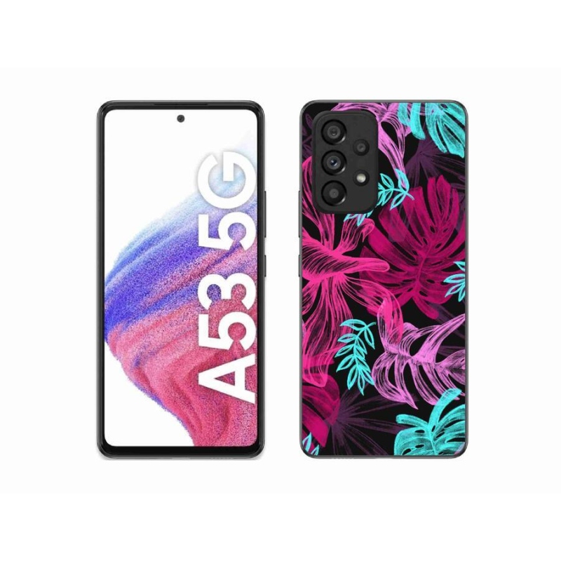 Gelový kryt mmCase na mobil Samsung Galaxy A53 5G - květiny 1