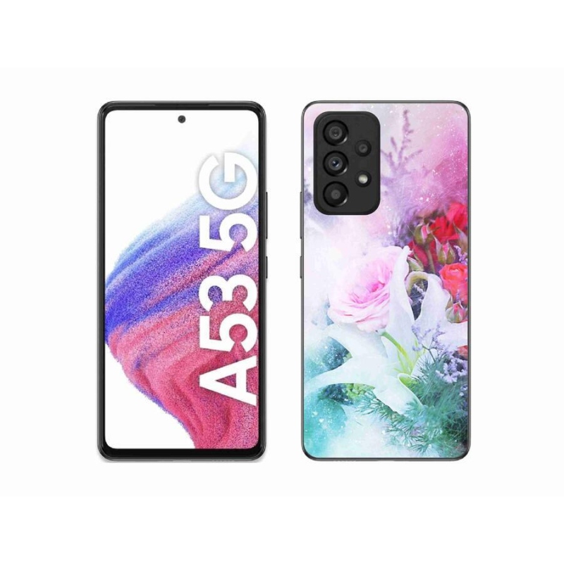 Gelový kryt mmCase na mobil Samsung Galaxy A53 5G - květiny 4