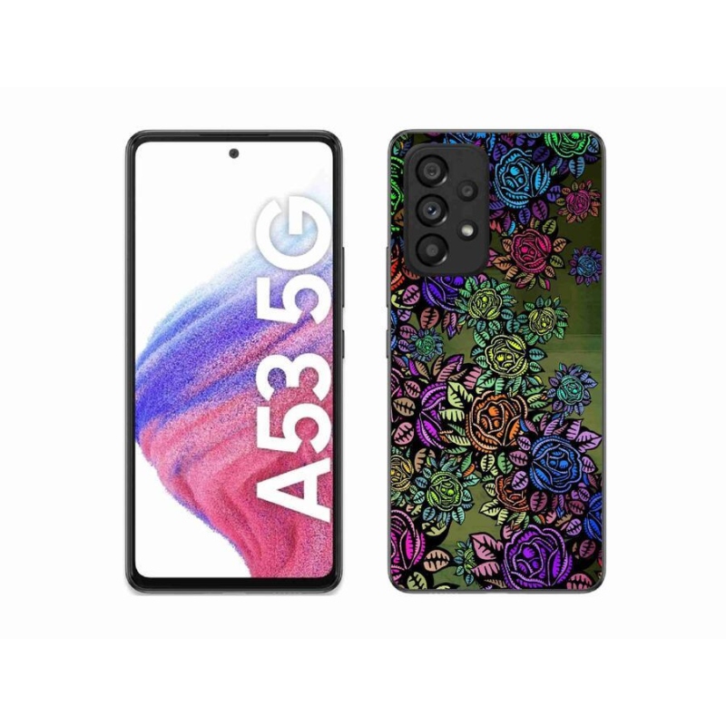 Gelový kryt mmCase na mobil Samsung Galaxy A53 5G - květiny 6