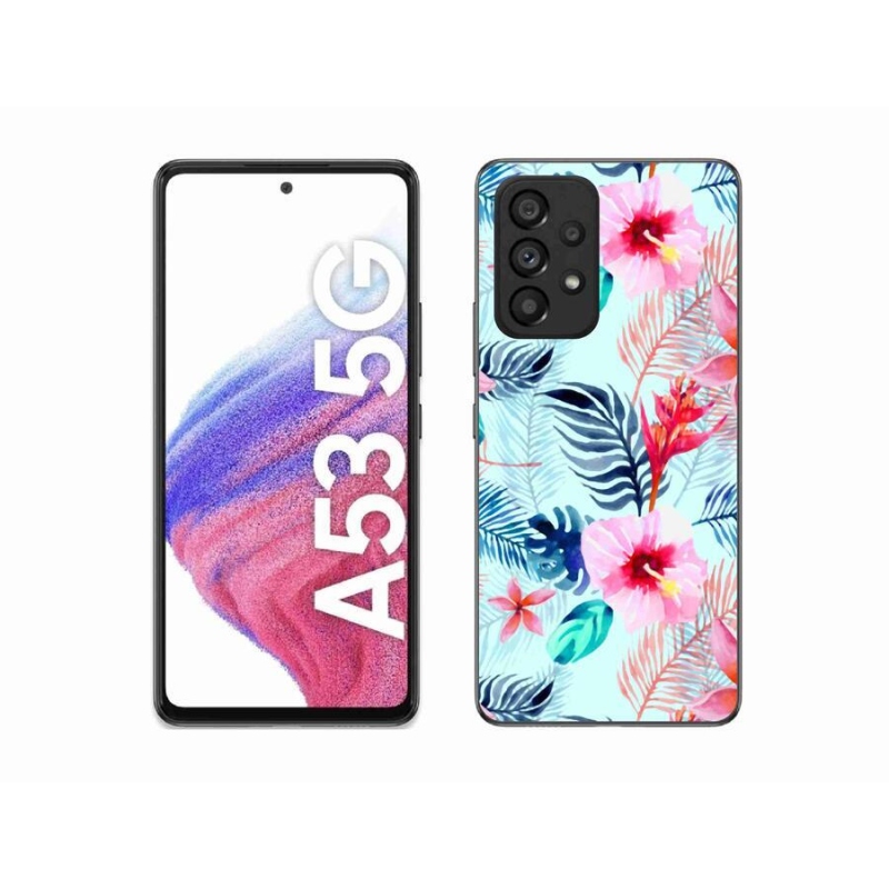 Gelový kryt mmCase na mobil Samsung Galaxy A53 5G - květiny