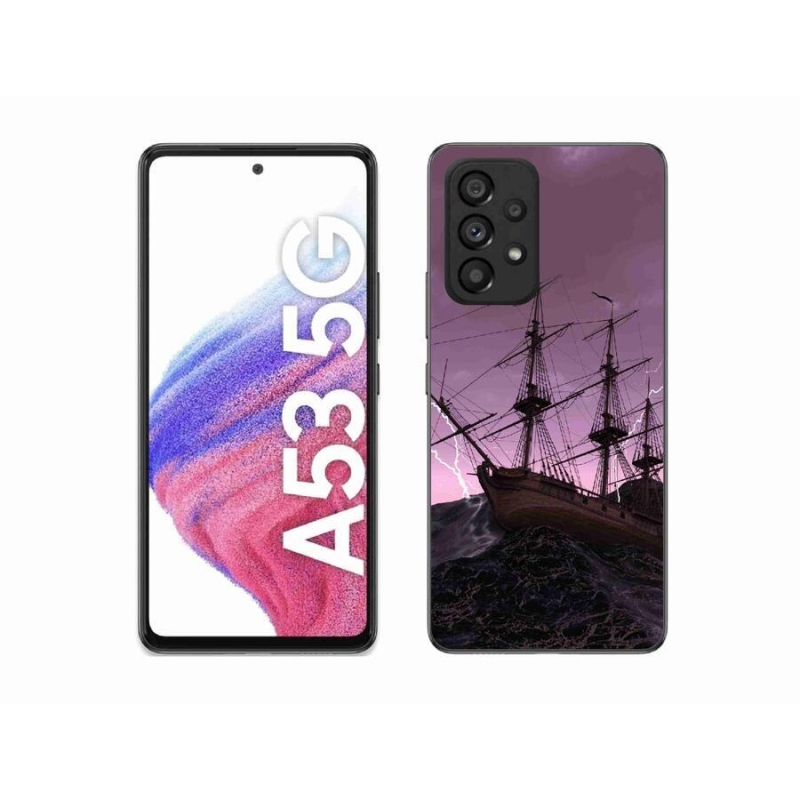 Gelový kryt mmCase na mobil Samsung Galaxy A53 5G - loď v bouři