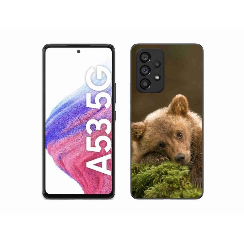 Gelový kryt mmCase na mobil Samsung Galaxy A53 5G - medvěd