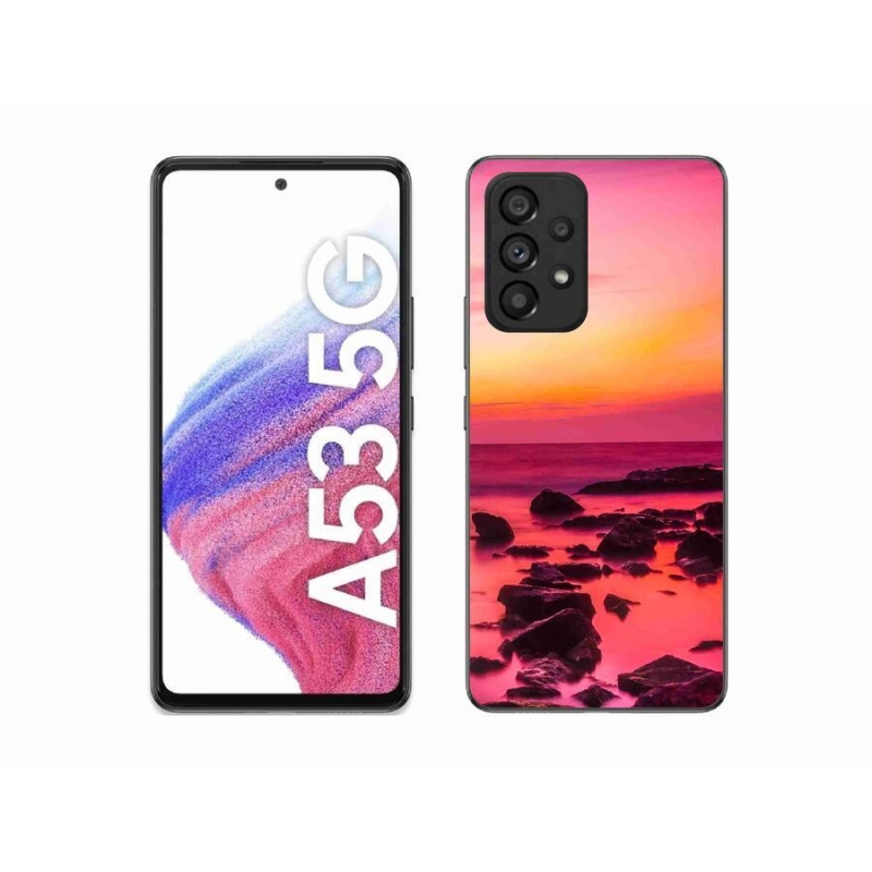 Gelový kryt mmCase na mobil Samsung Galaxy A53 5G - moře a záře