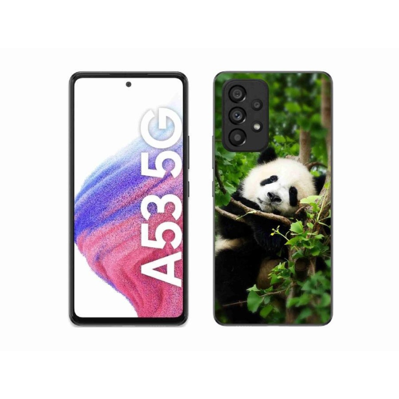 Gelový kryt mmCase na mobil Samsung Galaxy A53 5G - panda