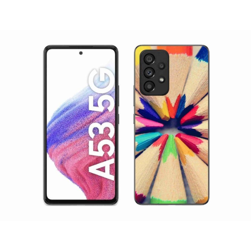 Gelový kryt mmCase na mobil Samsung Galaxy A53 5G - pastelky
