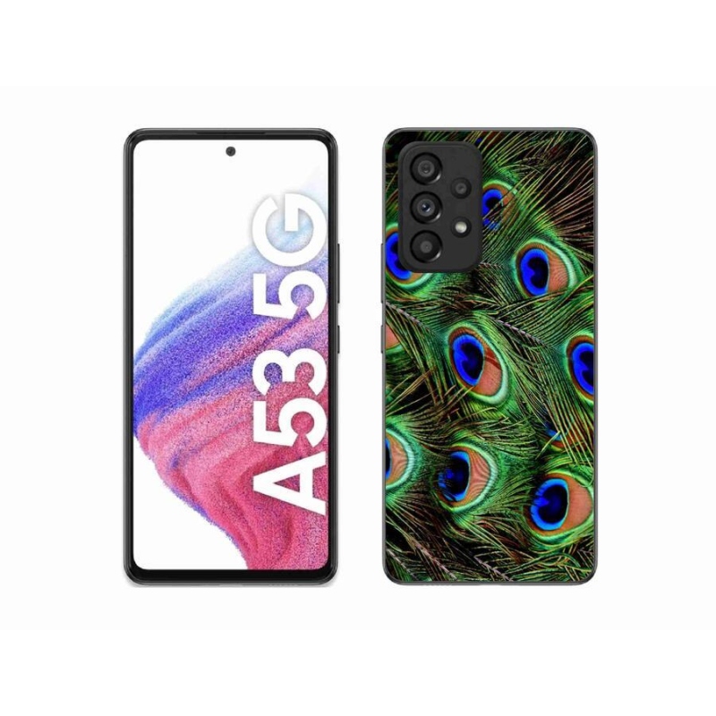Gelový kryt mmCase na mobil Samsung Galaxy A53 5G - paví peří