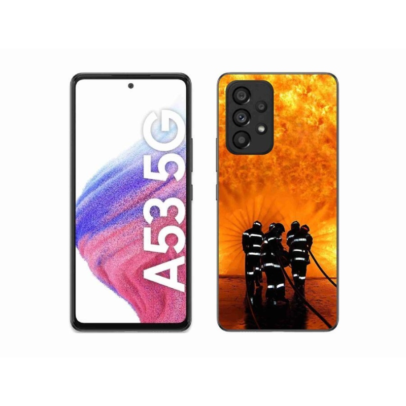 Gelový kryt mmCase na mobil Samsung Galaxy A53 5G - požár